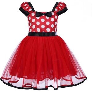 IBTOM CASTLE Girls' Polka Dot Princess Pageant Costume TuTu Birthday Dress 18-2T